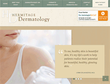 Tablet Screenshot of hermitagedermatology.com